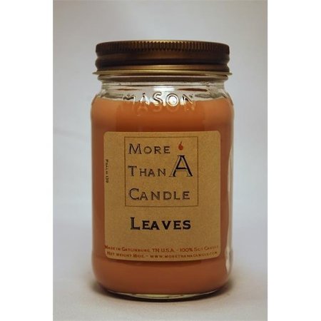 MORE THAN A CANDLE More Than A Candle LVS16M 16 oz Mason Jar Soy Candle; Leaves LVS16M